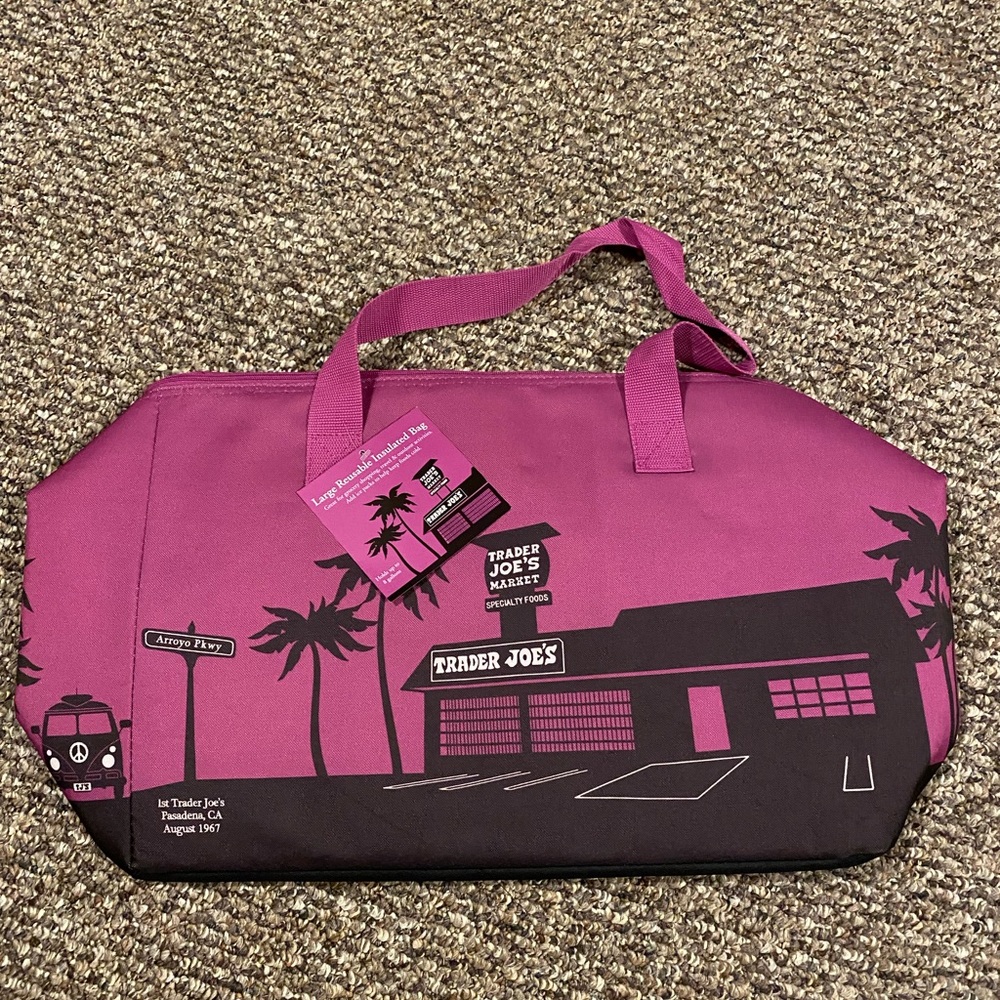 Trader Joe's Purple large insulated cooler bag